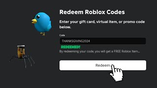 Redeeming Roblox Promo Codes That Give You Free Items During Thanksgiving  Roblox [upl. by Rozele]