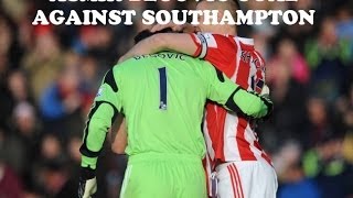 Asmir Begović amazing goal  Stoke CitySouthampton 10  2112013 [upl. by Bar222]