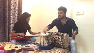 DHOL TABLA  SLIDE GUITAR  JUGALBANDI  INDIAN CLASSICAL MUSIC  BY JAYANT AND AMRIT [upl. by Nattirb]