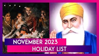 November 2023 Holidays List Diwali Children’s Day amp Other Events In The 11th Month Of The Year [upl. by Tanitansy]