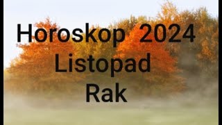 HOROSKOP na Listopad 2024r RAK [upl. by Itnaihc]