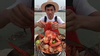 Fisherman eating seafood delicious short 55 [upl. by Hazlip]