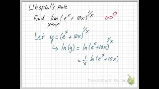 L’hopital’s rule with a small trick of using natural log [upl. by Ary]