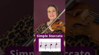 SIMPLE STACCATO violin bowing technique [upl. by Ettecul]