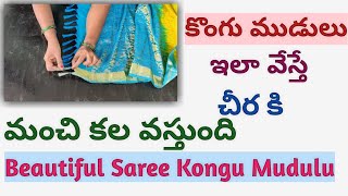 కొంగు ముడులు ఇలా వేస్తే చీర కి మంచి కల వస్తుంది Pattu Saree Kongu Mudulu Saree Mudulu In Telugu [upl. by Hatfield799]