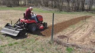 Rototill with Simplicity Legacy XL 4wd 27hp diesel tractor [upl. by Refinne882]