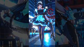 Ellen Joe So Cute Maid 🦈😍 Zenless Zone Zero Cosplay shorts [upl. by Aihsinat687]