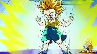 Kid Trunks Turns Super Saiyan for the First Time Kid Trunks vs Vegeta True 1080p HD [upl. by Nytsirt931]