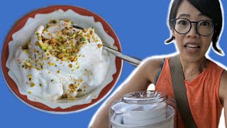 BOOZA  How to Make STRETCHY Ice Cream With a Thrift Store Ice Cream Maker  Will it Work [upl. by Redwine]