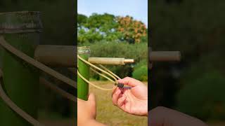 Nice Simple slingshot diy bushcraft outdoorsurvival bambooshoot 4k [upl. by Asil]