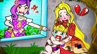 🐾paper dolls🐾 Poor Mother and Daughter Rapunzel vs Rich Grandmother  Rapunzel Family [upl. by Raval]