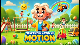 Newtons Laws of Motion for Kids  Fun and Easy Science Lesson [upl. by Elokin]