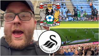 Coventry City 12 Swansea City  ABSOLUTE SCENES AS SWANS WIN IN A THUNDERSTORM  Match Vlog 129 [upl. by Tyra]