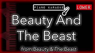 Beauty And The Beast LOWER 3  Tale As Old As Time  Piano Karaoke Instrumental [upl. by Stephania24]