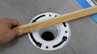 Oatey twist and set toilet flange tool hack [upl. by Yonita]