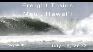 FREIGHT TRAINS 71622 Maalaea Maui Hawaii Extreme Surf Barrels BEST EVER 4k [upl. by Lobiv]