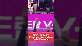 Kim Yeonkoung kesal gak bisa ngeblok Spike Megawati mega shorts redsparks viralvideo short [upl. by Karee]