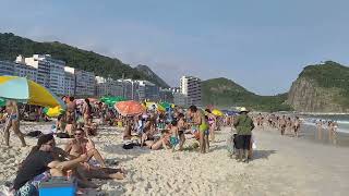 🇧🇷 Rio de Janeiro Brazil Rasta Beach Walking Leme Copacabana [upl. by Bopp]