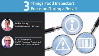 3 Things Food Safety Inspectors Focus on During a Recall [upl. by Hanschen]