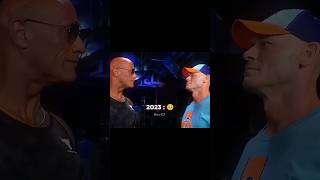 The Rock amp John Cena reunite backstage at SmackDown [upl. by Annyahs]