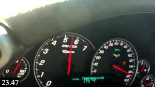 Heads and Cam C6 ZO6 Accelerates to 180mph  Speedometer View [upl. by Deadman]