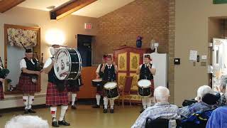 Cameron of Lochiel Pipes and Drums at Fairvern Nursing Home [upl. by Evoy]