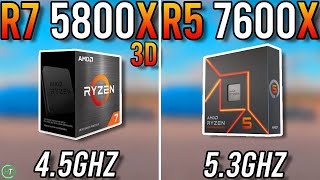 Ryzen 7 5800X3D vs Ryzen 5 7600X  Any Difference [upl. by Meris]