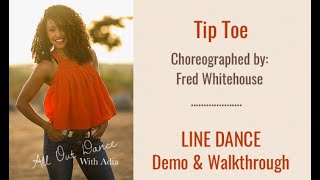 Tip Toe Line Dance Demo Fred Whitehouse [upl. by Lipkin]