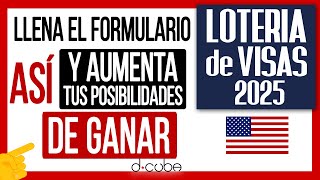 💥 LOTERÍA DE VISAS 2025 ► ¿Cómo Participar en el Sorteo DV2025 [upl. by Eiltan]