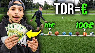 MULTIBÄLLE GELD FUßBALL CHALLENGE 1 Ball  100€ [upl. by Adniral]