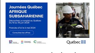 Les journées Quebec emplois sont lancées ne manquez pas cet grosse opportunité [upl. by Yim]