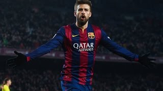 Gerard Pique All 16 Goals FC Barcelona  Liga BBVA [upl. by Mariandi665]