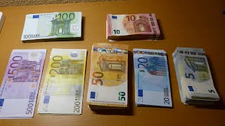 Counting all kinds of EURO banknotes [upl. by Winnah185]