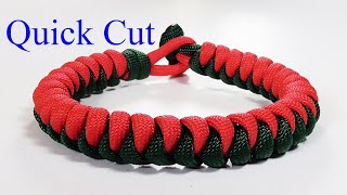 How To Make The Classic Two Color Snake Knot Paracord Bracelet Quick Cut [upl. by Aneeuqal]