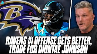 Ravens Trade For Diontae Johnson Add To NFLs 1 Offense  Pat McAfee Show [upl. by Elamor]