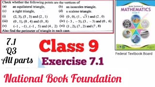 Class 9 Exercise 71 NBF Maths Ex 71 Class 9th federal board FBISE Math national Book foundation [upl. by Ailatan]