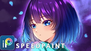 【Ibis Paint】Speedpaint Anime Girl  Ibis Paint X Tutorial [upl. by Lebbie]