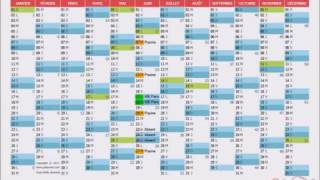 Personnaliser le calendrier annuel 2017 Calenweb avec jours fériés [upl. by Adyahs660]