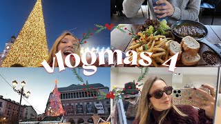 VLOGMAS 4  Día navideño en Madrid 🎄 Restaurante top de tiendas y mercadito navideño 🎁 [upl. by Oirobil]