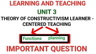 BED FIRST YEAR  FIRST SEMESTER  LEARNING AND TEACHING  IMPORTANT QUESTIONS [upl. by Mukund]