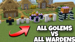 All Golems VS All Warden In Minecraft [upl. by Rufus]