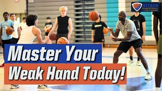 4 MUSTDO Drills to Dominate with Your Weak Hand in Basketball [upl. by Hanonew]