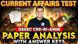 OSSSC CRE RI AMIN 2024  Special Current Affairs Mock Test Analysis  OPSC Wallah [upl. by Aneeuqahs]