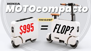 New 2024 Honda MOTOcompacto E Scooter  Sales FLOP  Motocompo Reborn as Electric Bike [upl. by Clementine]