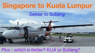 Singapore Seletar to Kuala Lumpur Subang by Firefly PLUS which is better KLIA or Subang [upl. by Leduar]