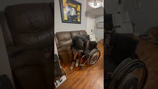 C5C6 Quadriplegic Transferring out of the couch [upl. by Ecinahs666]