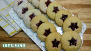 GALLETITAS RELLENAS con CONFITURA de FRAMBUESAS  Recetas Simples [upl. by Lorry]