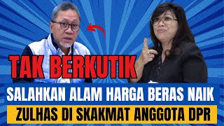 TAK BERKUTIK ZULHAS DI SKAKMAT ANGGOTA DPR RI HARGA BERAS NAIK SALAHKAN ALAM [upl. by Fenelia]