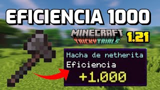 COMO TENER la HACHA con EFICIENCIA 1000 en MINECRAFT 121  SIN MODS [upl. by Cosenza]