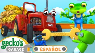 Tractor en problemas  Garaje de Gecko  Carros para niños  Vídeos educativos [upl. by Notgnillew]